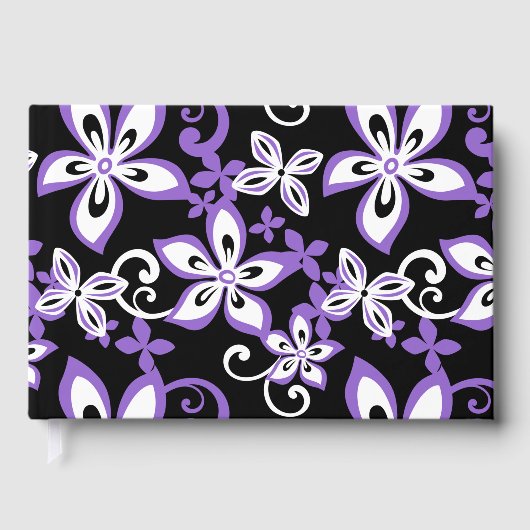 アロハハワイ模様（黒と紫） ゲストブック (正面)