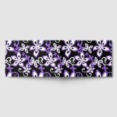 アロハハワイ模様（黒と紫） ゲストブック (全面)