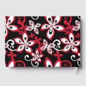 アロハハワイ模様（黒と赤） ゲストブック (裏面)