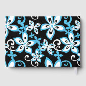 アロハハワイ模様（黒と青） ゲストブック (裏面)