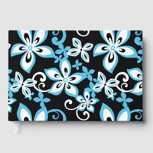 アロハハワイ模様（黒と青） ゲストブック (正面)