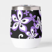 アロハハワイ模様（黒/紫） (正面)