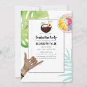 アロハハワイ熱帯ビーチ卒業パーティー 招待状 (正面)