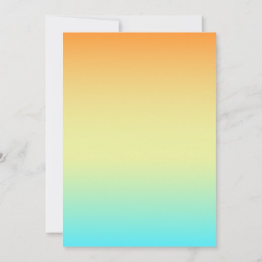 アロハハワイ熱帯フローラフラミンゴベビーシャワー 招待状 (裏面)