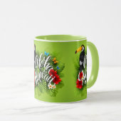 アロハハワイ花茎葉蝶イエロー マグカップ (正面右)