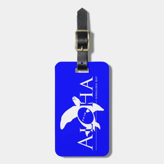 アロハハワイ諸島カメ ラゲッジタグ (正面縦)