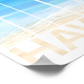 アロハハワイ諸島トロピカルビーチ ポスター (角)