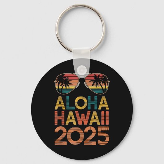 アロハハワイ2025夏の旅行に最適ビーチ李 キーホルダー (正面)