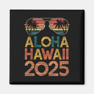 アロハハワイ2025夏の旅行に最適ビーチ李 マグネット