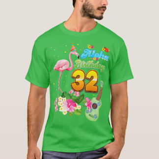 アロハハワイ32誕生日32歳フラミンゴH Tシャツ