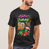 アロハハワイ50歳誕生日50thデイフラミン tシャツ (正面)