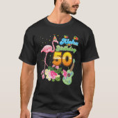 アロハハワイ50th誕生日50歳フラミンゴH Tシャツ (正面)