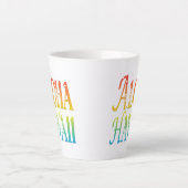 アロハハワイ カフェラテマグ (正面)