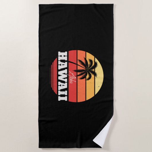 アロハハワイ ビーチタオル (正面)