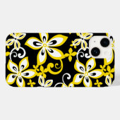 アロハハワイ(ブラック/イエロー)ケースメイトiPhoneケース Case-Mate iPhoneケース (裏面 (横))