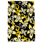 アロハハワイ（ブラック/イエロー） ミディアムペーパーバッグ (正面)