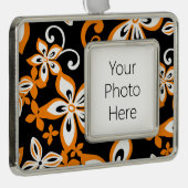 アロハハワイ（ブラック/オレンジ） シルバープレートフレームオーナメント (右)