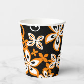 アロハハワイ（ブラック/オレンジ） 紙コップ (裏面)