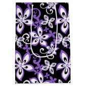 アロハハワイ（ブラック/パープル）抱き枕 ミディアムペーパーバッグ (裏面)