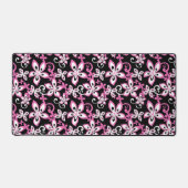 アロハハワイ（ブラック/ピンク） デスクマット (正面)