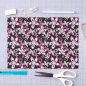 アロハハワイ（ブラック/ピンク） 薄葉紙 (クラフト)