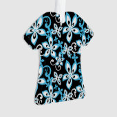 アロハハワイ（ブラック/ブルー） オーナメント (正面)