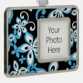アロハハワイ（ブラック/ブルー） シルバープレートフレームオーナメント (右)