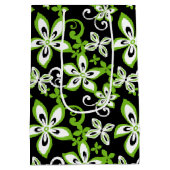 アロハハワイ(ブラック/ライム) ミディアムペーパーバッグ (裏面)