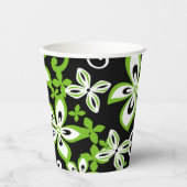 アロハハワイ(ブラック/ライム) 紙コップ (正面)