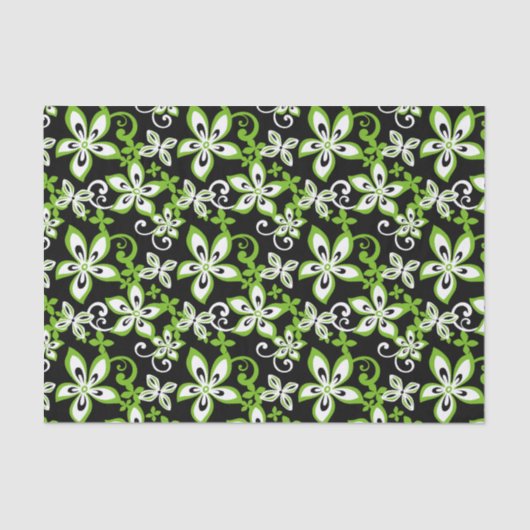 アロハハワイ(ブラック/ライム) 薄葉紙 (正面)