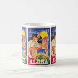 アロハハワイ:ヴィンテージトラベルホリデー コーヒーマグカップ