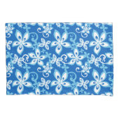 アロハハワイ(青x 2) 枕カバー (正面左)