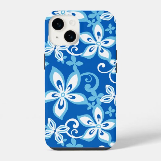 アロハハワイ（青x 2） iPhoneケース (裏面)