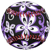 アロハハワイ（黒/紫） ソフトボール (裏面)