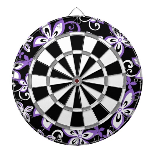 アロハハワイ（黒/紫） ダーツボード (正面)