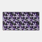 アロハハワイ（黒/紫） デスクマット (正面)