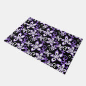 アロハハワイ（黒/紫） ドアマット (アングル)