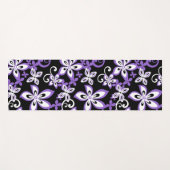 アロハハワイ（黒/紫） ヨガマット (正面(横))
