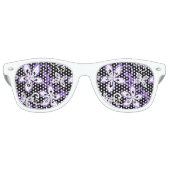 アロハハワイ（黒/紫） レトロサングラス (正面)