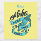 アロハハワイSurf Rider Thunder_Cove ワインラベル (シングルラベル)