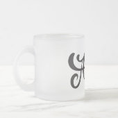 アロハハンド書マグ フロストグラスマグカップ (左)