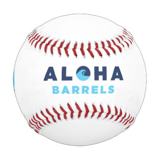アロハバレル2色の円形ロゴ 野球ボール