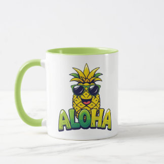 アロハパイナップルコレクション ティール コーヒーマグ マグカップ