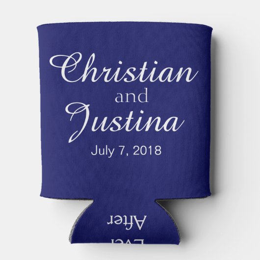 アロハパイナップルビーチパーティールアウ（ハワイ式宴会） |ネイビーホワイト 缶クーラー (裏面)