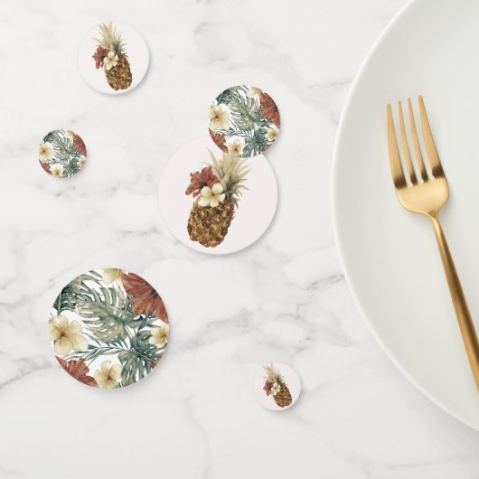 アロハパイナップルフローラ植物性ヴィンテージトロピカル コンフェッティ (グループ)