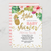 アロハパイナップルベビーシャワー招待状カード 招待状 (正面/裏面)