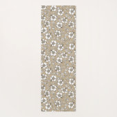 アロハパッチワークハワイアントロピカルプリント – ニュートラル ヨガマット (裏面)