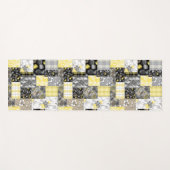 アロハパッチワークハワイアントロピカルプリント – ニュートラル ヨガマット (正面(横))