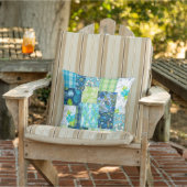 アロハパッチワークハワイアン熱帯プリント-ティール（緑がかった色） アウトドアクッション (椅子)