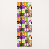 アロハパッチワークハワイアン熱帯プリント – バイオレット ヨガマット (正面)